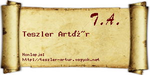 Teszler Artúr névjegykártya